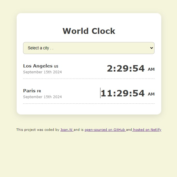 World Clock preview